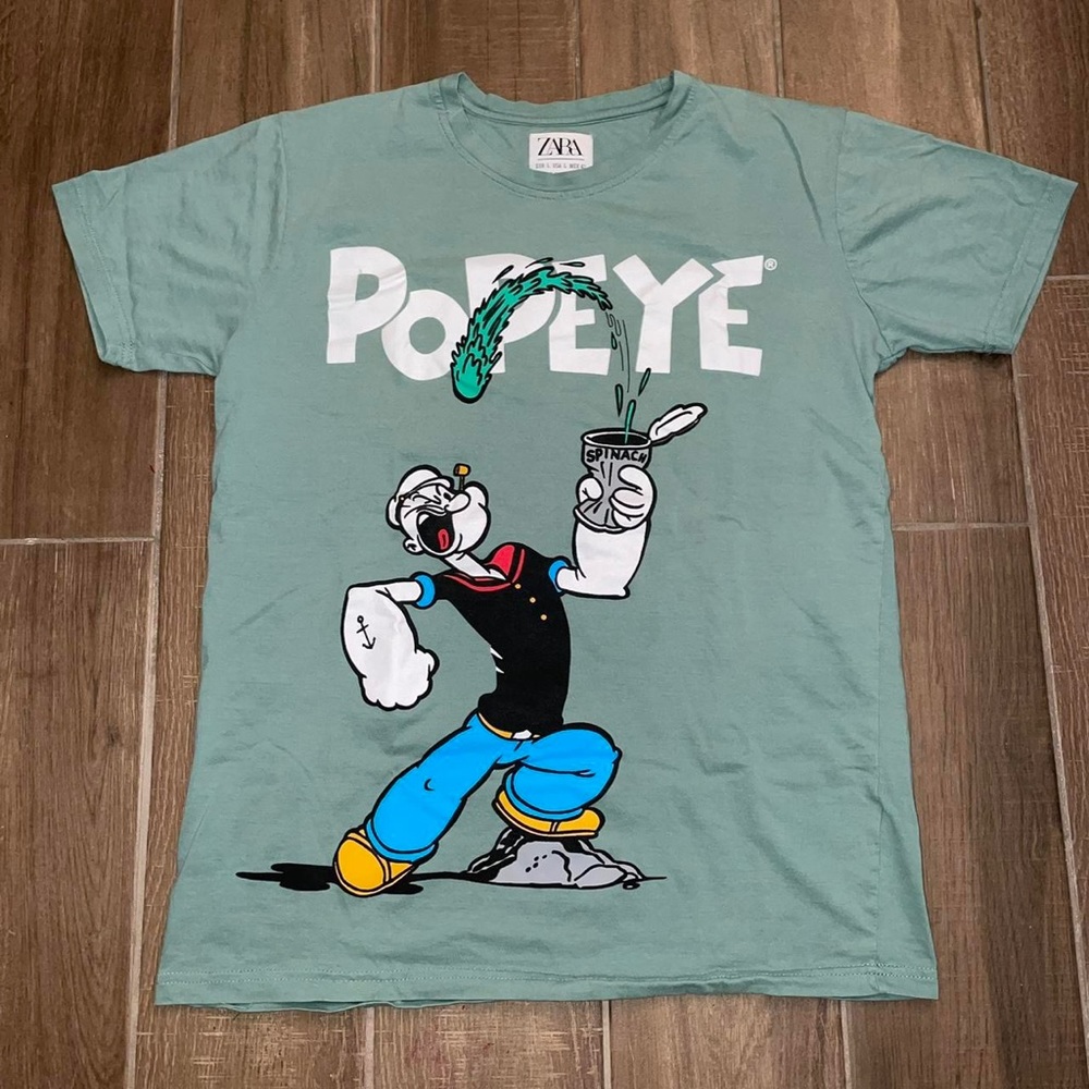Zara Popeye t shirt cartoon